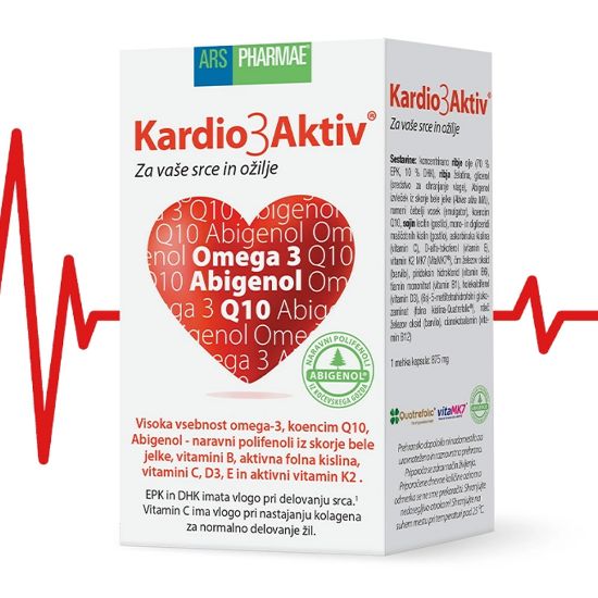 Slika Kardio3aktiv, mehke kapsule z omega-3, Abigenolom (30 kapsul)