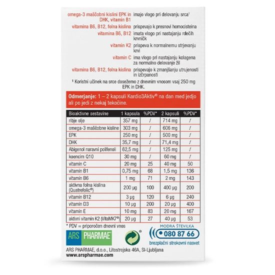 Slika Kardio3aktiv, mehke kapsule z omega-3, Abigenolom (30 kapsul)