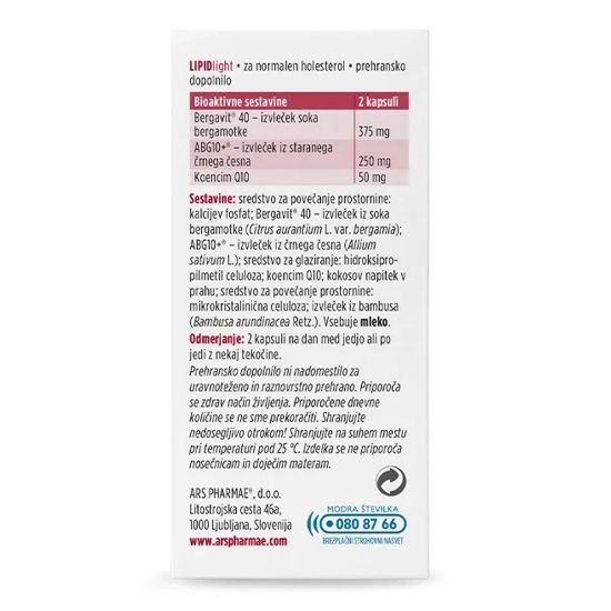 Slika LIPIDlight Ars Pharmae (60 kapsul)