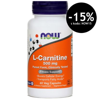 Slika NOW L-karnitin (60 kapsul)