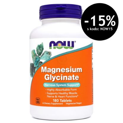 Slika NOW Magnezijev Glicinat (180 tablet)