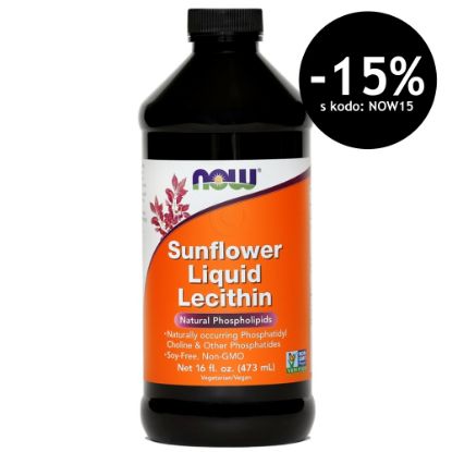 Slika NOW Sončnični Lecitin, tekočina (473 ml)