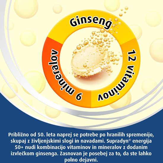 Slika Supradyn Energija 50+, šumeče tablete (15 šumečih tablet)