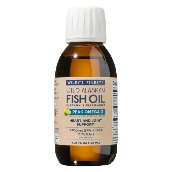 Slika Wiley'S Finest Peak Omega 3 Wild Alaskan Fish Oil, ribje olje (125 ml)