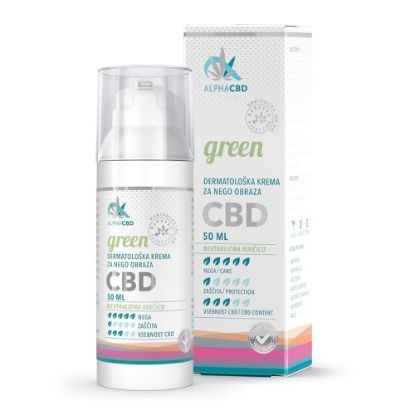 Slika Favn Alpha CBD Green, dermatološka krema za nego obraza (50 ml)