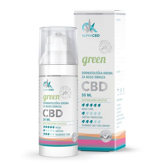 Slika Favn Alpha CBD Green, dermatološka krema za nego obraza (50 ml)