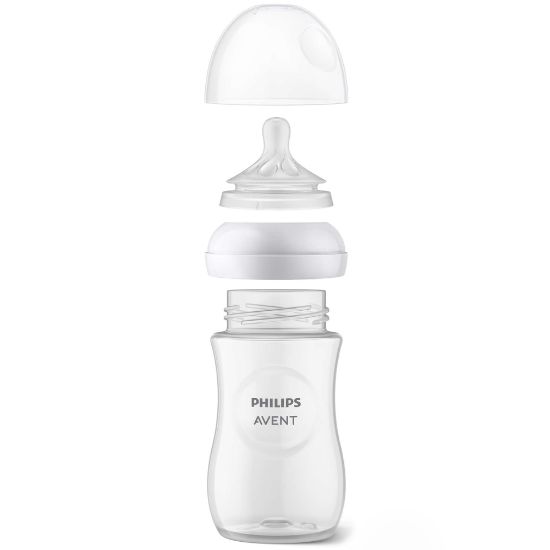 Slika Avent Natural Response, steklenička s silikonskim cucljem 3 - srednji pretok 1+ mesecev (260 ml)