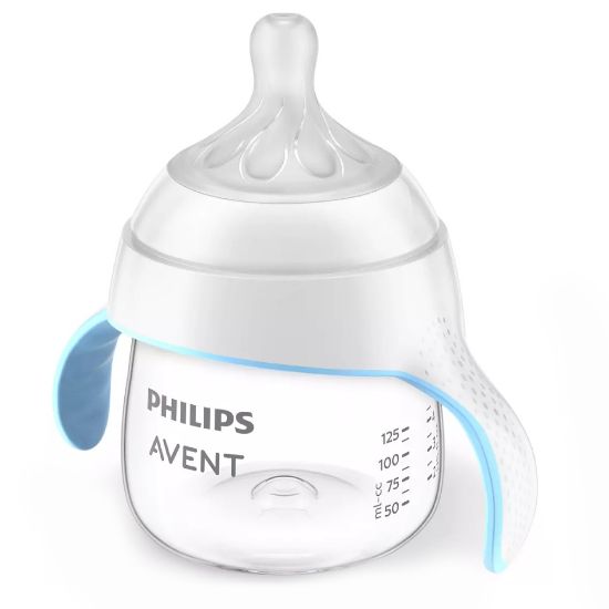 Slika Avent Natural Response, lonček s silikonskim cucljem z ročaji (125 ml)