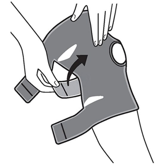 Slika Futuro Sport, snemljiva bandaža za koleno - črna (1 bandaža)