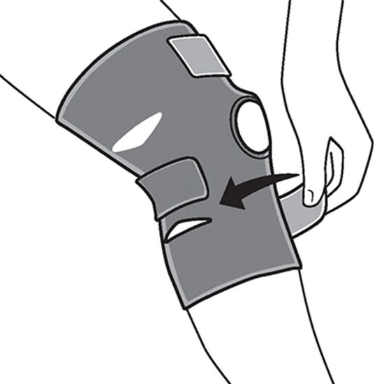 Slika Futuro Sport, snemljiva bandaža za koleno - črna (1 bandaža)