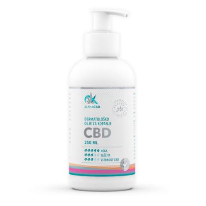 Slika Favn Alpha CBD, dermatološko olje za kopanje (250 ml)