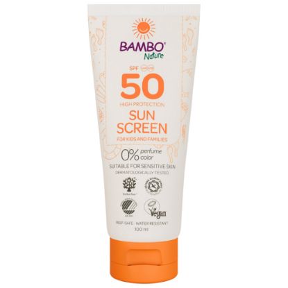Slika Bambo Nature Sunscreen, losjon za zaščito kože pred soncem - ZF50 (100 ml)