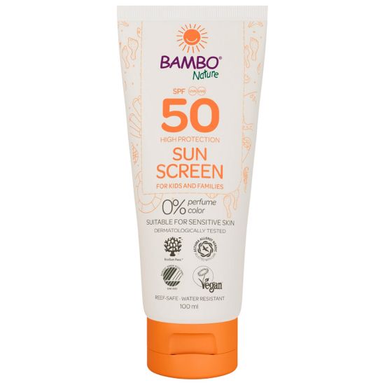 Slika Bambo Nature Sunscreen, losjon za zaščito kože pred soncem - ZF50 (100 ml)