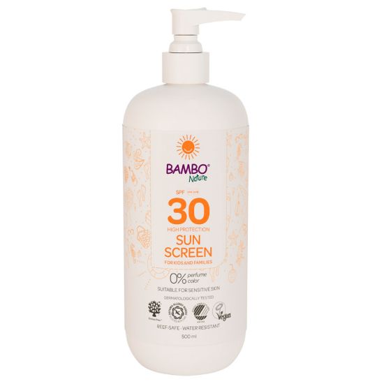 Slika Bambo Nature Sunscreen, losjon za zaščito kože pred soncem - ZF30 (500 ml)