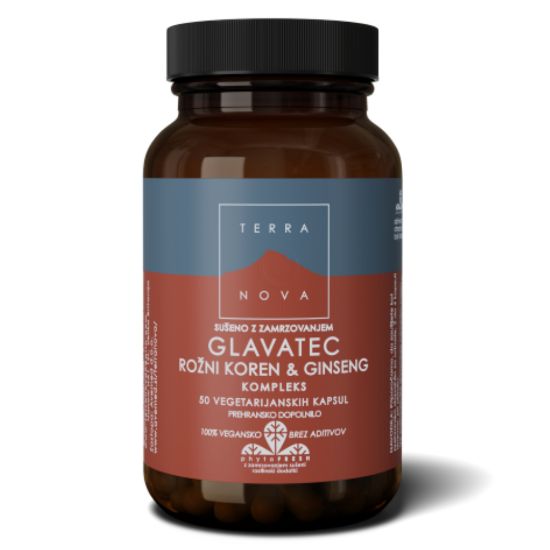 Slika Terranova Glavatec, Rožni koren in Ginseng kompleks, 50 kapsul